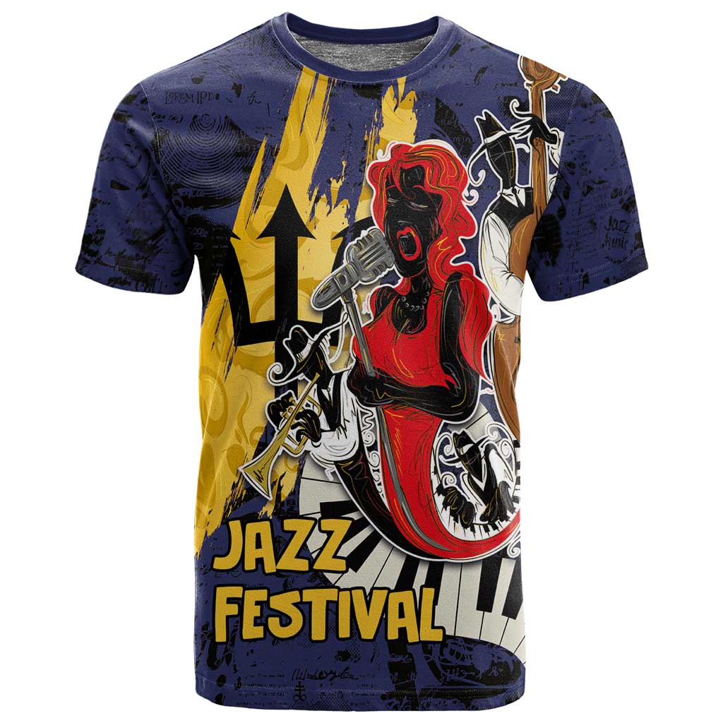 Afro-Barbados Jazz Festival T shirt Abstract Jazz Art LT03