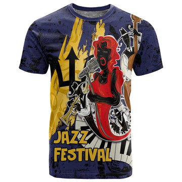 Afro-Barbados Jazz Festival T shirt Abstract Jazz Art LT03