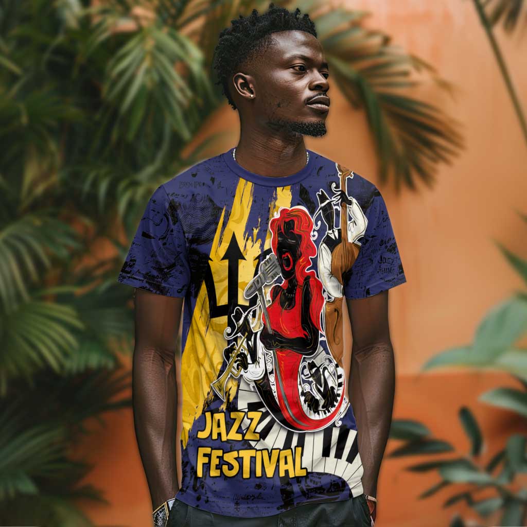 Afro-Barbados Jazz Festival T shirt Abstract Jazz Art LT03