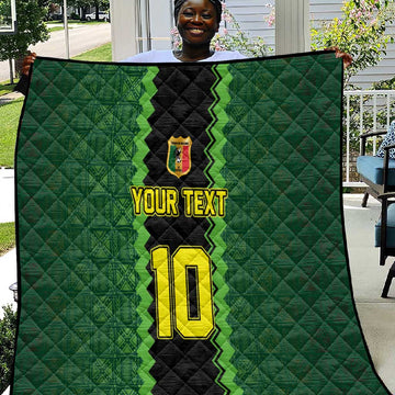 Custom Mali Football Quilt Les Aigles-Green, Gold & Red LT03