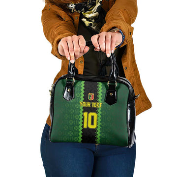 Custom Mali Football Shoulder Handbag Les Aigles-Green Gold and Red LT03
