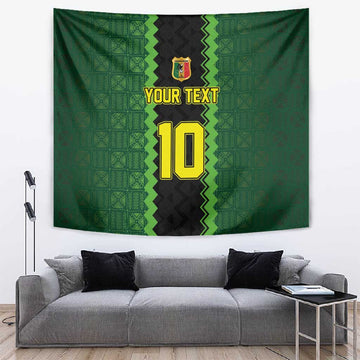 Custom Mali Football Tapestry Les Aigles-Green, Gold & Red LT03