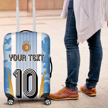 Custom Argentina Football Luggage Cover La Albiceleste Three Times The Best in The World LT03