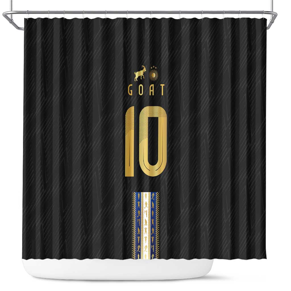 Argentina Football Shower Curtain GOAT-Pride of La Albiceleste LT03
