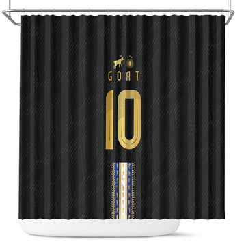 Argentina Football Shower Curtain GOAT-Pride of La Albiceleste LT03