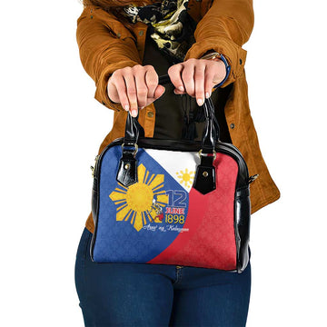 Philippines Independence Day Shoulder Handbag Araw ng Kalayaan Polynesian Sun and YAKAN Pattern LT03