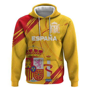 Custom Basketball Fan Jersey Spanish Hoodie Royal Seal of España LT03