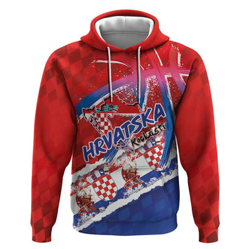 Basketball Fan Jersey Croatian Hoodie Hrvatska-The Chequered Ones LT03