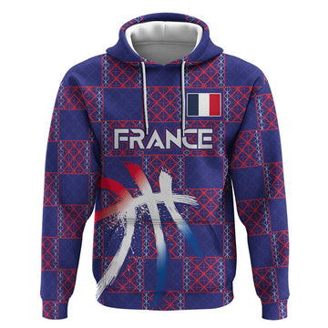 Custom Basketball Fan Jersey French Hoodie Paris Architectural Heritage Checkered Style LT03