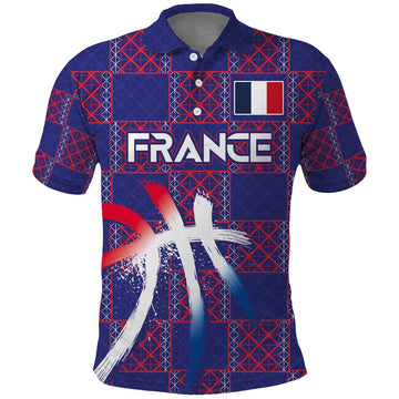 Custom Basketball Fan Jersey French Polo Shirt Paris Architectural Heritage Checkered Style LT03