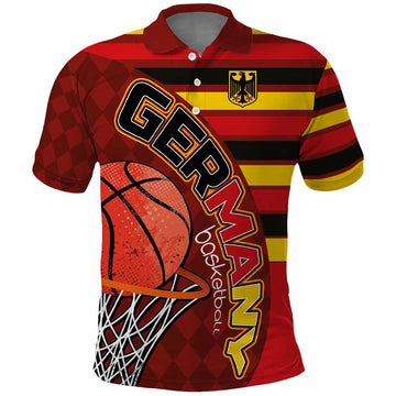 Basketball Fan Jersey Germany Polo Shirt Die Mannschaft 2025 LT03
