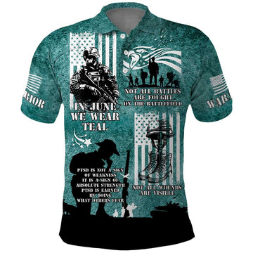 Veteran PTSD Polo Shirt Not A Sign Of Weakness It Is Earned By Doing What Others Fear LT05