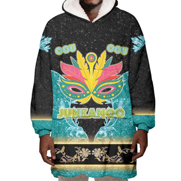 Afro Bahamians Junkanoo Wearable Blanket Hoodie Junkanoo Is Life LT05