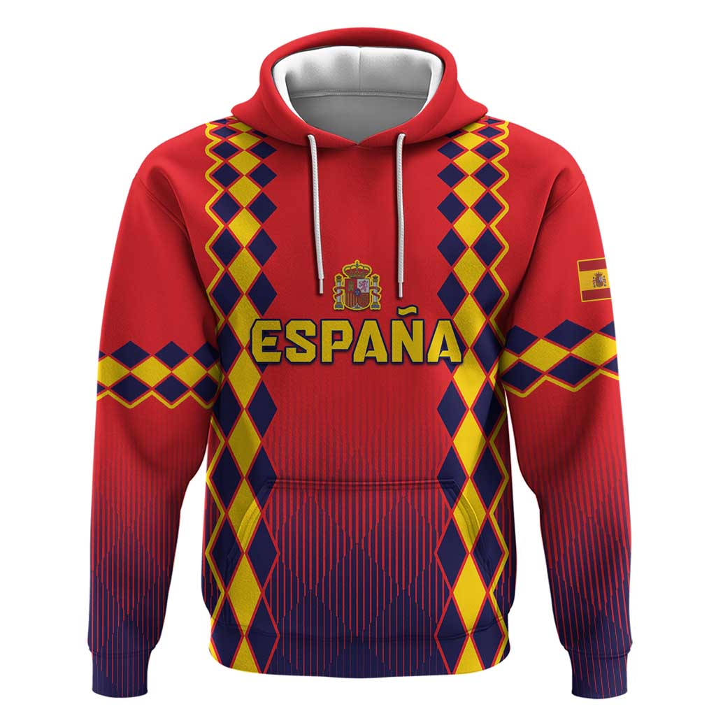 Custom Spain 2024 Football Hoodie Go Champions La Roja Simple Style LT05