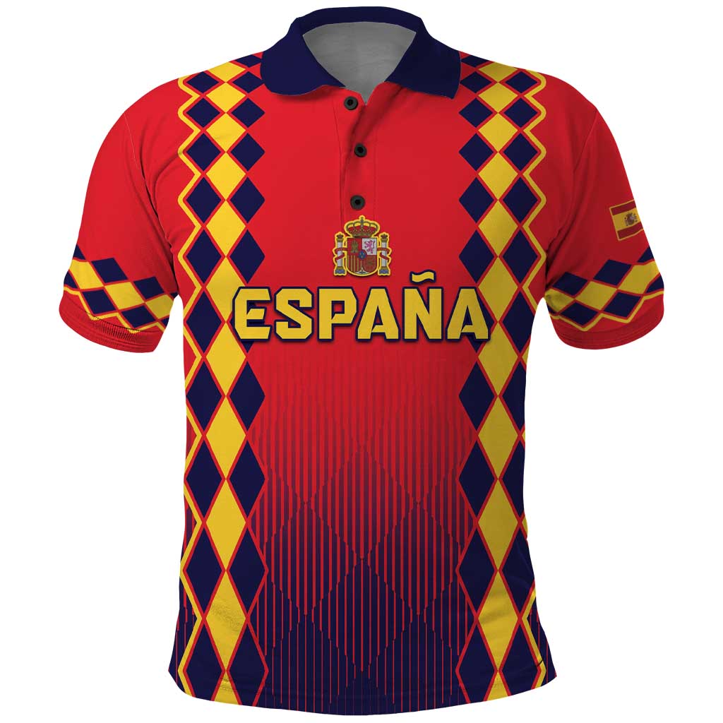 Custom Spain 2024 Football Polo Shirt Go Champions La Roja Simple Style LT05