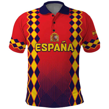 Custom Spain 2024 Football Polo Shirt Go Champions La Roja Simple Style LT05