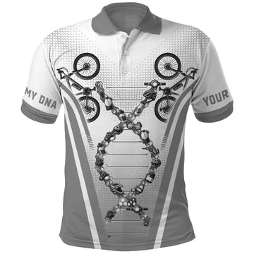 Personalized Cycling Polo Shirt Its In My DNA LT05