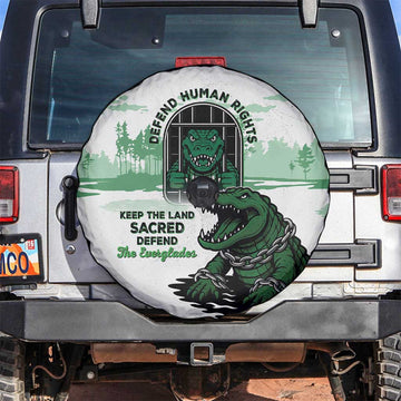 Alligator Alcatraz Defend Human Rights Spare Tire Cover Defend The Everglades LT05