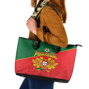 Portugal 2024 Football Leather Tote Bag Go Champions A Selecao das Quinas LT05