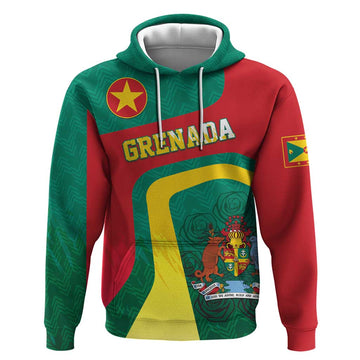 Personalised Grenada Hoodie Coat Of Arms Unique Style LT05