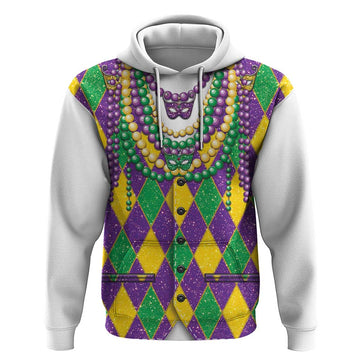 Mardi Gras Hoodie Cosplay Costume Glitter Style LT05