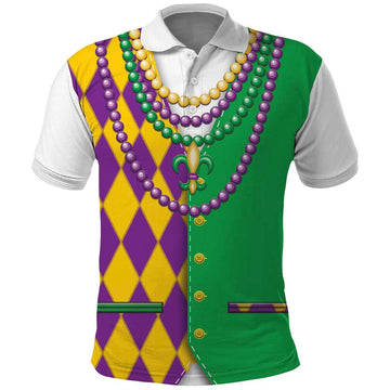 Mardi Gras Polo Shirt Cosplay Costume LT05