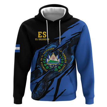 Personalised El Salvador Hoodie Coat Of Arms Special Style LT05