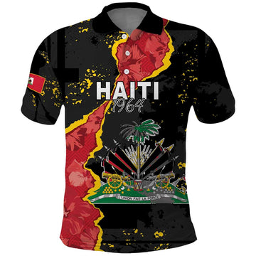 Personalised Haiti 1964 Polo Shirt Coat Of Arms Unique Style LT05
