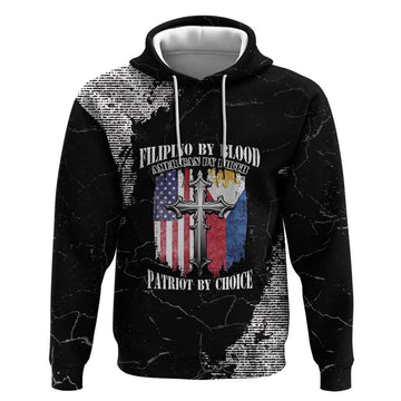 Personalized Philippines And USA Hoodie Grunge Style LT05