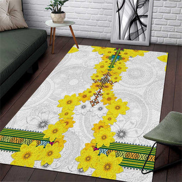 Enkutatash Ethiopia New Year Area Rug Tilet Pattern With Adey Abeba Flowers LT05