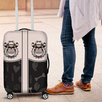 Cowdog Luggage Cover Cowboy Bulldog Retro Western Yoke LT05