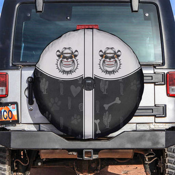 Cowdog Spare Tire Cover Cowboy Bulldog Retro Western Yoke LT05