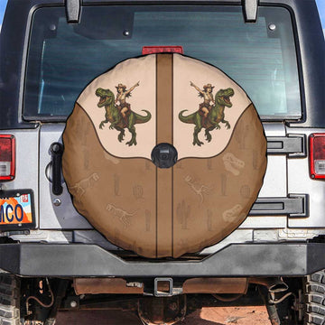 Cowgirl Dinosaur Spare Tire Cover Retro Western Yoke LT05