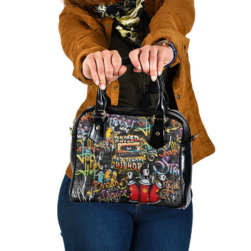 Raised On Hip Hop Shoulder Handbag Graffiti Art Style LT05