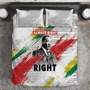 Martin Luther King Bedding Set Honoring The Legacy White Version LT05