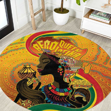 Afro Latina Queen Round Carpet The Beauty Of Black Women LT05