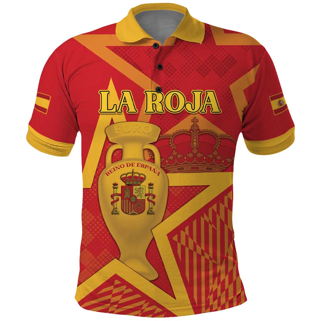 Custom Spain 2024 Football Polo Shirt La Roja Reigns Supreme LT05