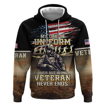 United States Veterans Day Hoodie Thank You Veterans Proud US Flag LT05