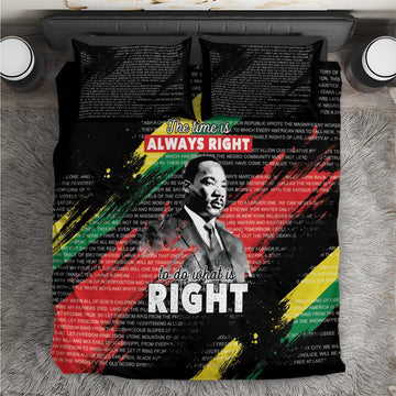 MLK Honoring The Legacy Bedding Set Black Version LT05