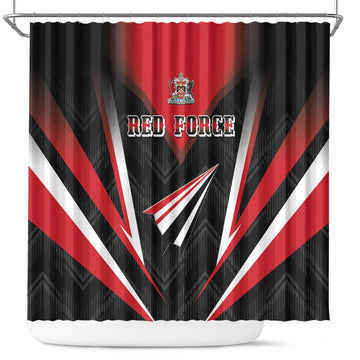 Trinidad And Tobago Cricket Shower Curtain Go Red Force LT05