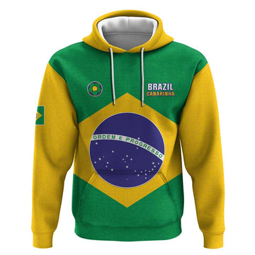 Custom Brazil Football Hoodie Flag Style LT05