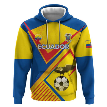 Custom Ecuador Football Hoodie La Tricolor Sporty Style LT05