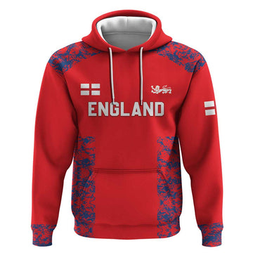 Custom England Cricket Hoodie Go Three Lions Simple Style LT05