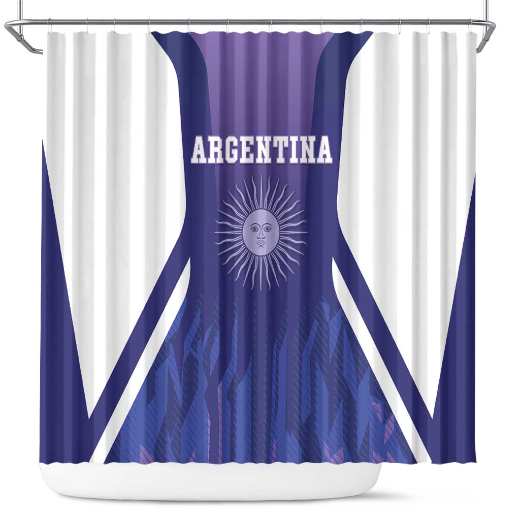 Argentina 2025 Football Shower Curtain Purple Version LT05