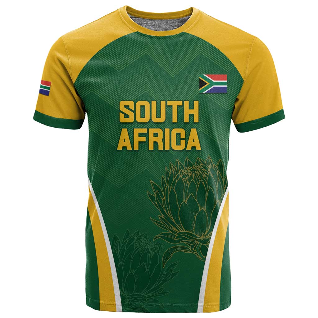 Custom South Africa Cricket T shirt Go Champions Protea Pattern LT05