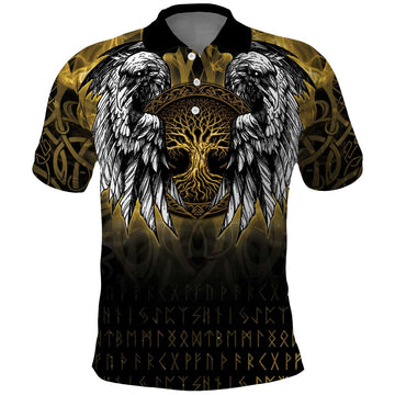 Personalized Cornwall Celtic Chough Polo Shirt With Tree Of Life LT05