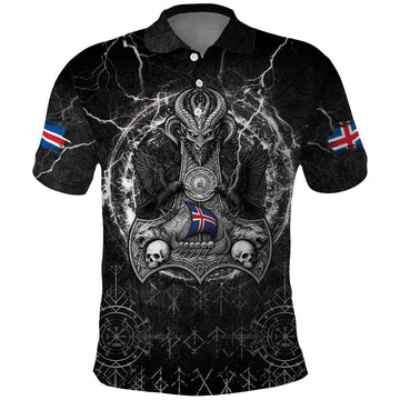 Personalized Iceland Viking Polo Shirt Odin's Raven Legacy LT05