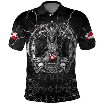 Personalized Greenland Viking Polo Shirt Odin's Raven Legacy LT05