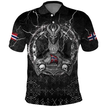 Personalized Norway Viking Polo Shirt Odin's Raven Legacy LT05