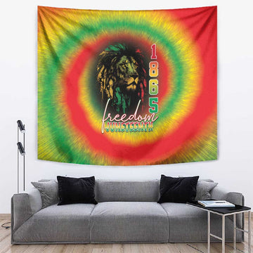 Juneteenth Freedom Day Tapestry Reggae Tie Dye Style LT05